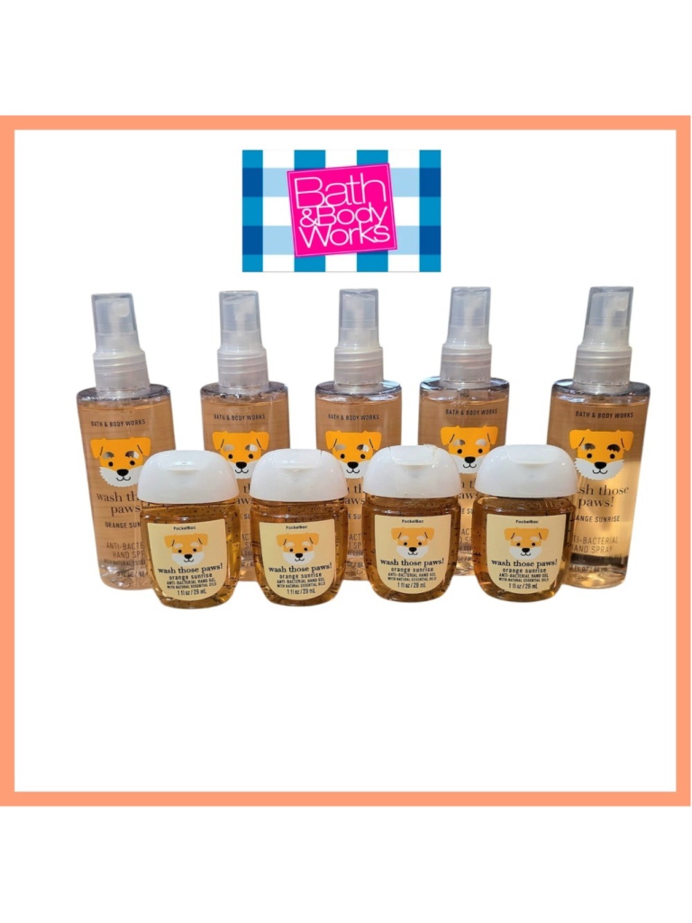 New Bath & Body Works "Wash Those Paws!" Hand Sanitizer 9-Piece Bundle
